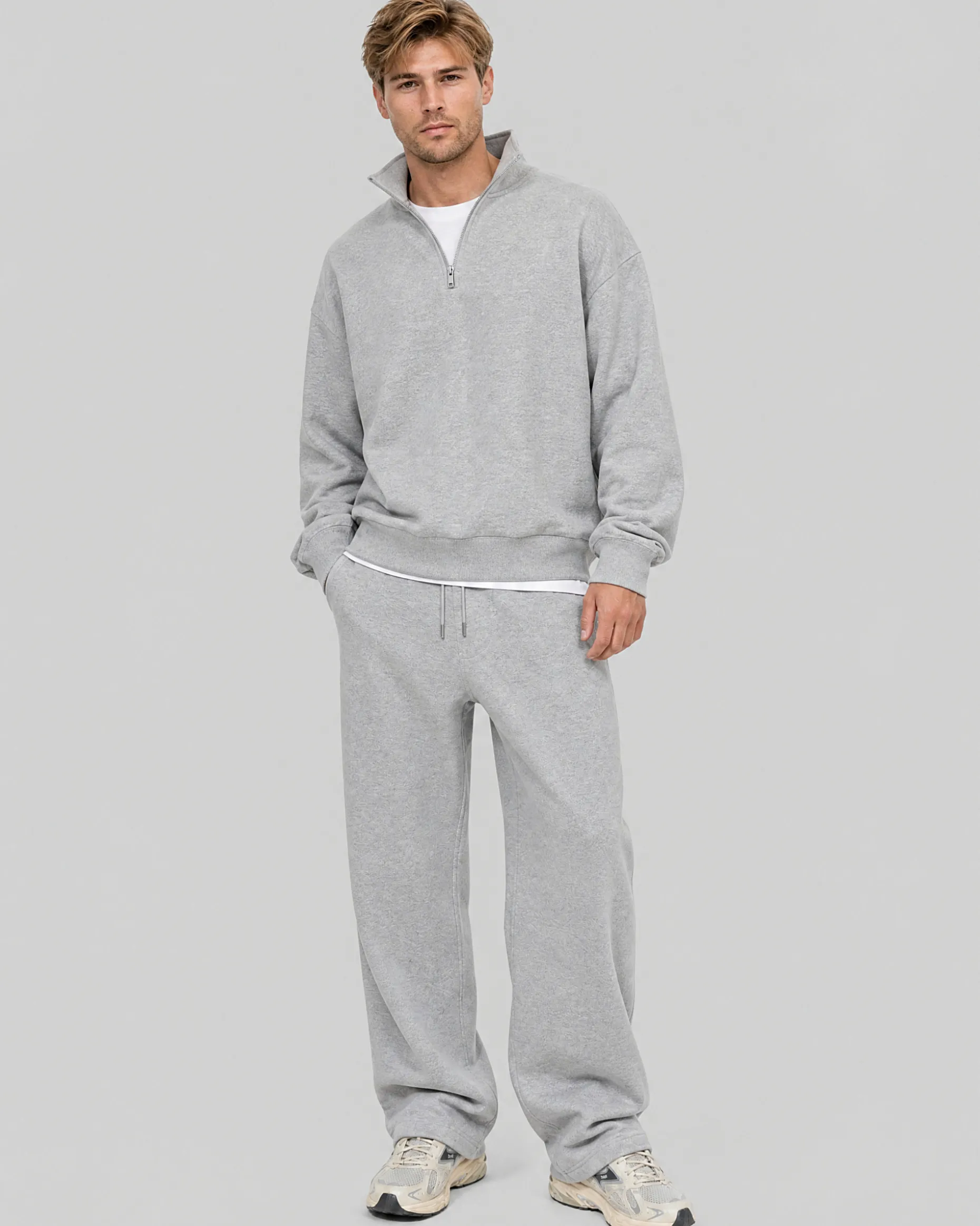 Bas de jogging droit gris