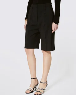 Bermuda en laine noir