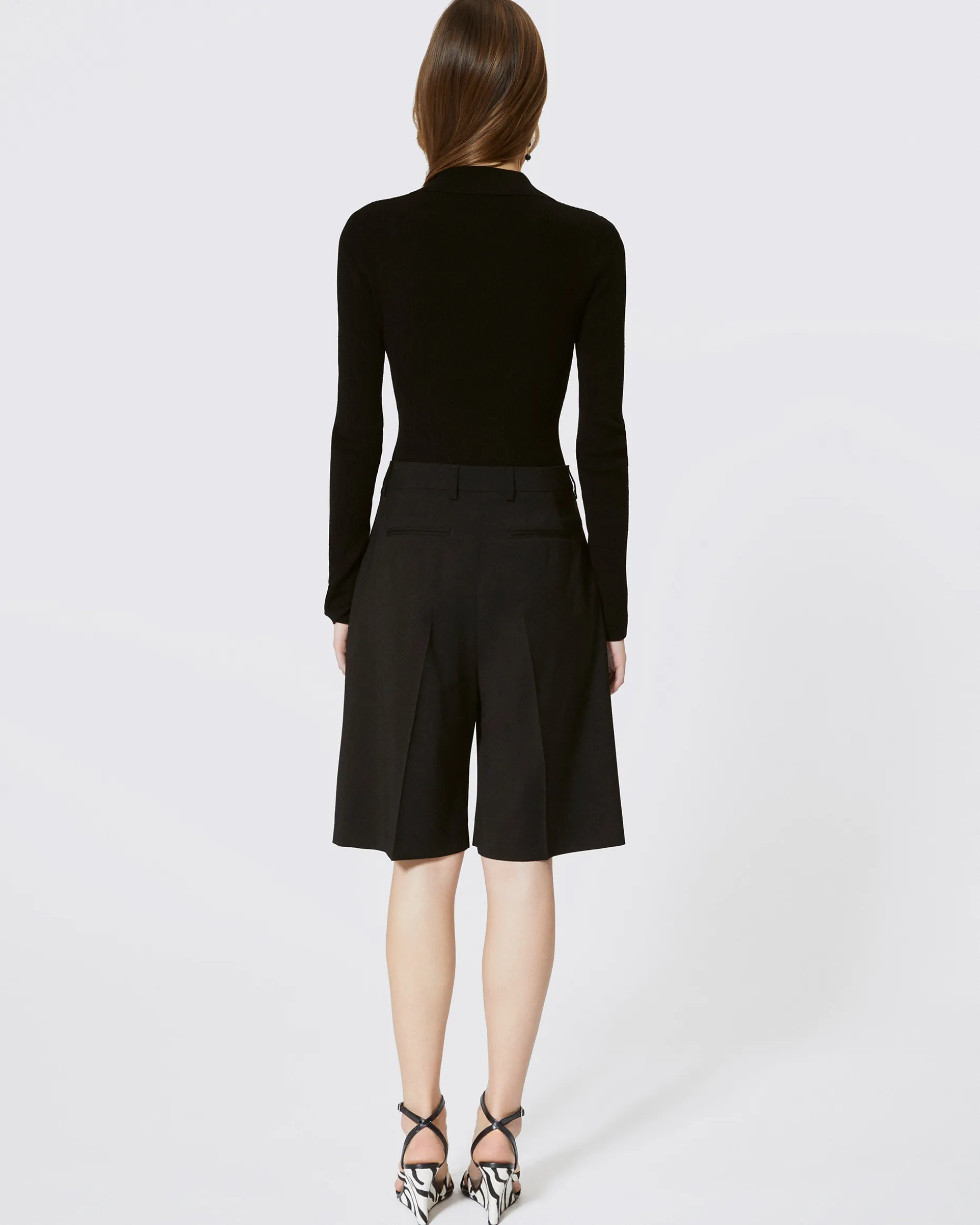 Bermuda en laine noir