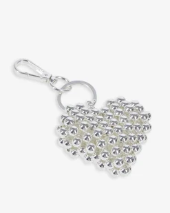 Bijou de sac cœur argenté