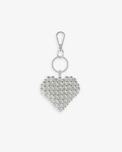 Bijou de sac cœur argenté