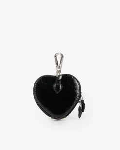 Bijou de sac porte monnaie en cuir noir