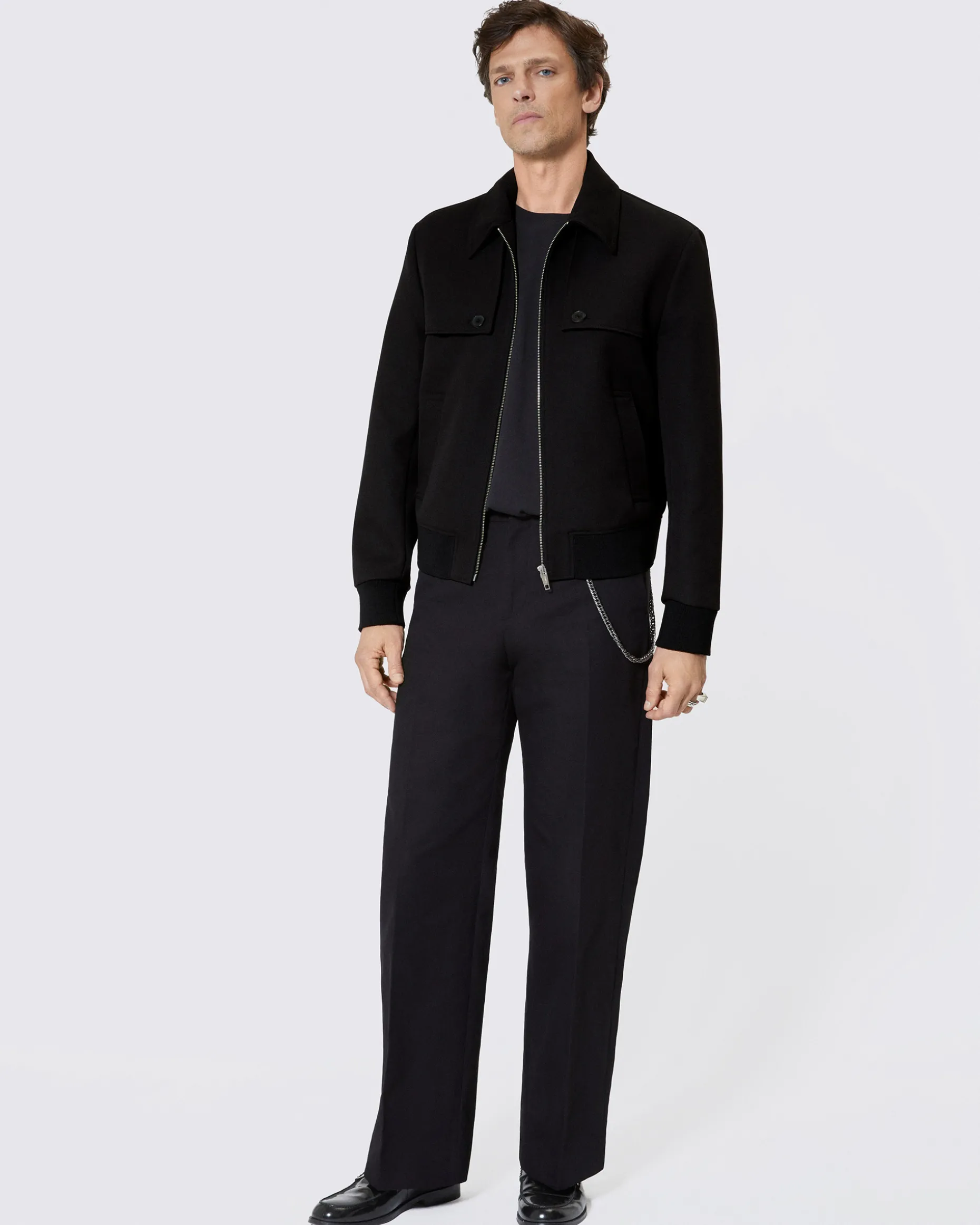 Blouson avec bavolets noir