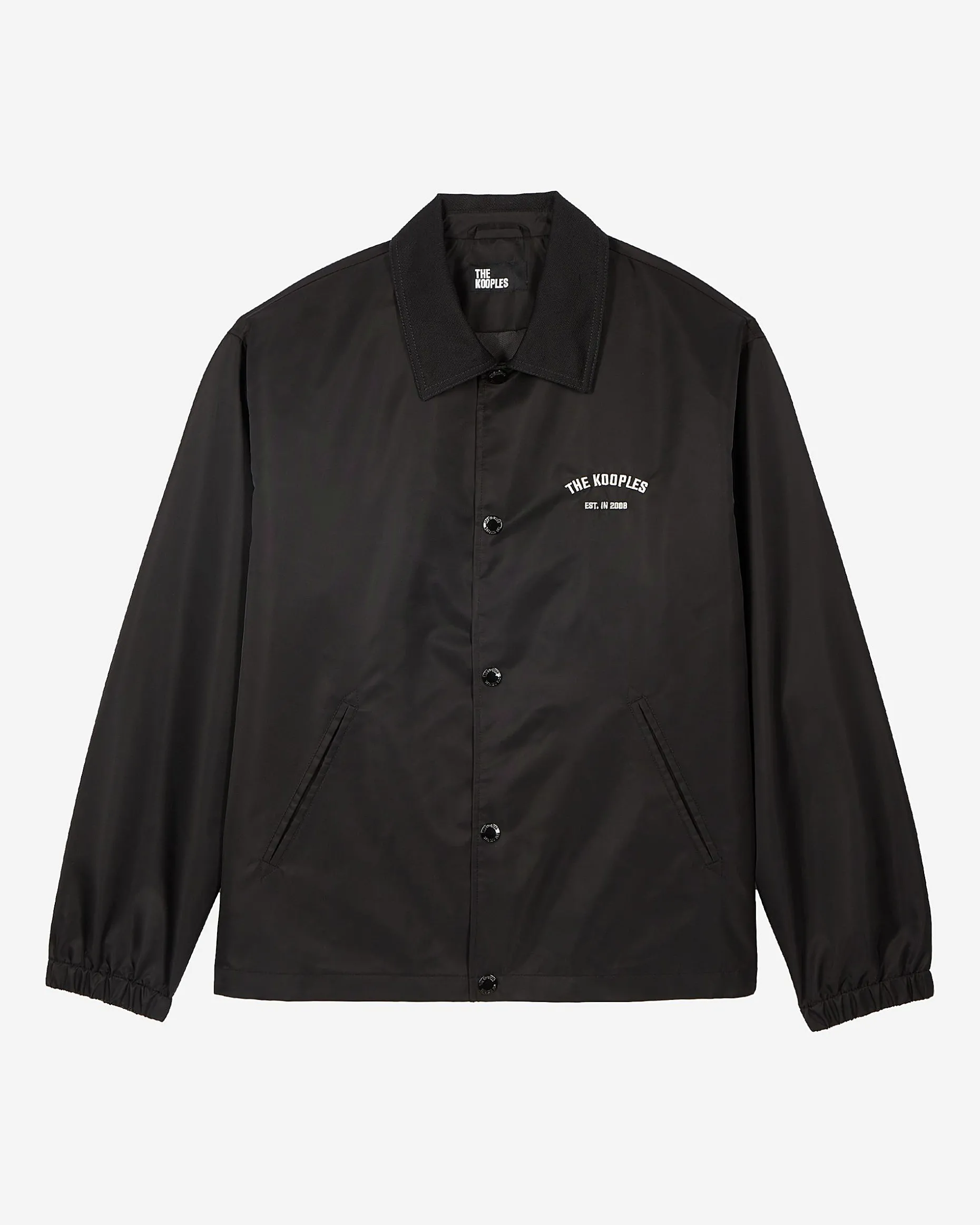 Blouson avec broderie dos noir