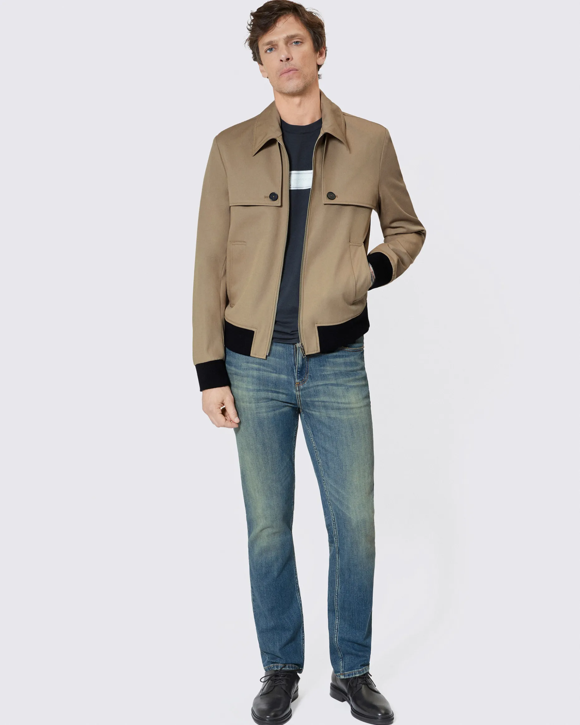 Blouson à bavolets beige