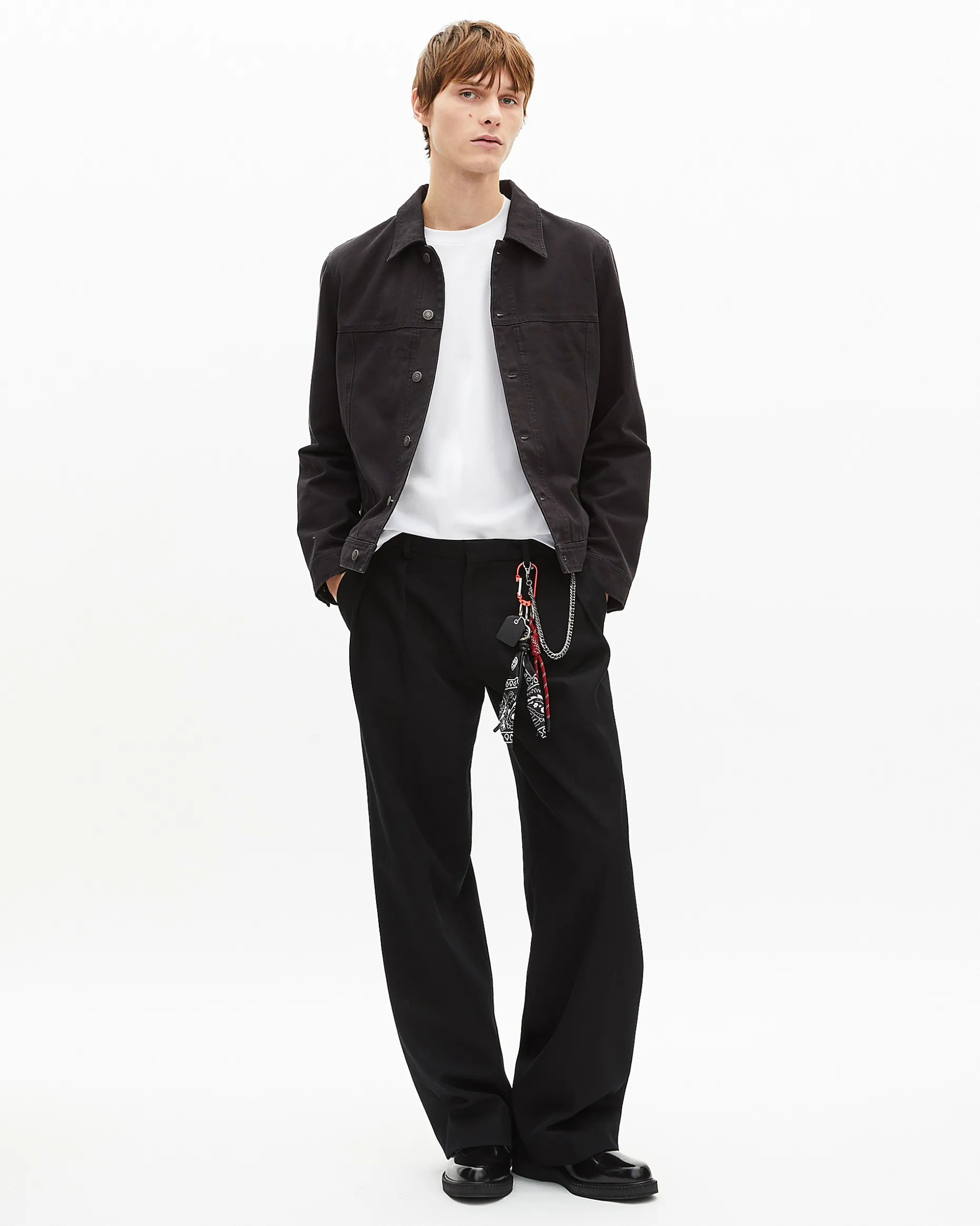Blouson à broderie noir