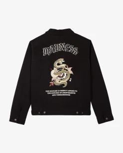 Blouson à broderie noir