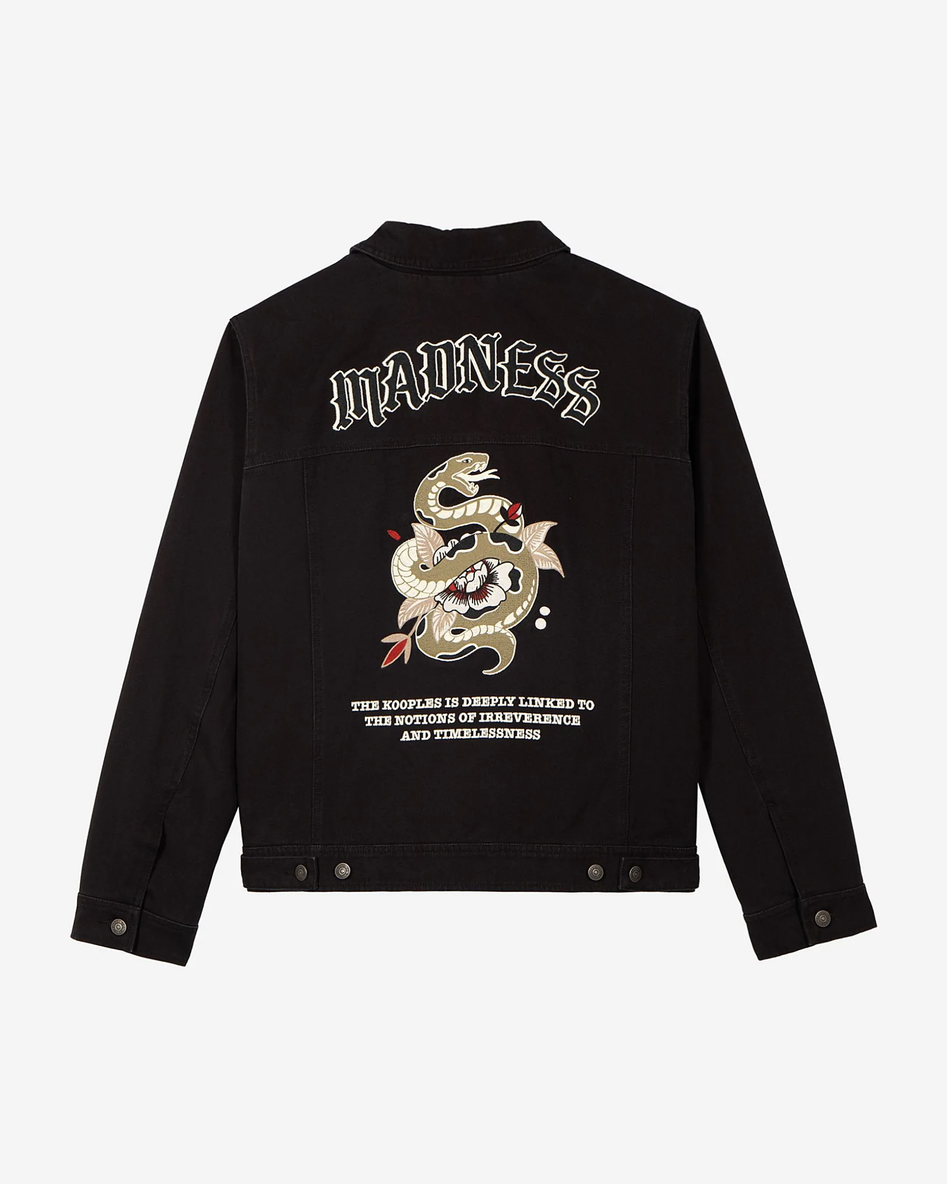 Blouson à broderie noir