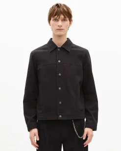 Blouson à broderie noir