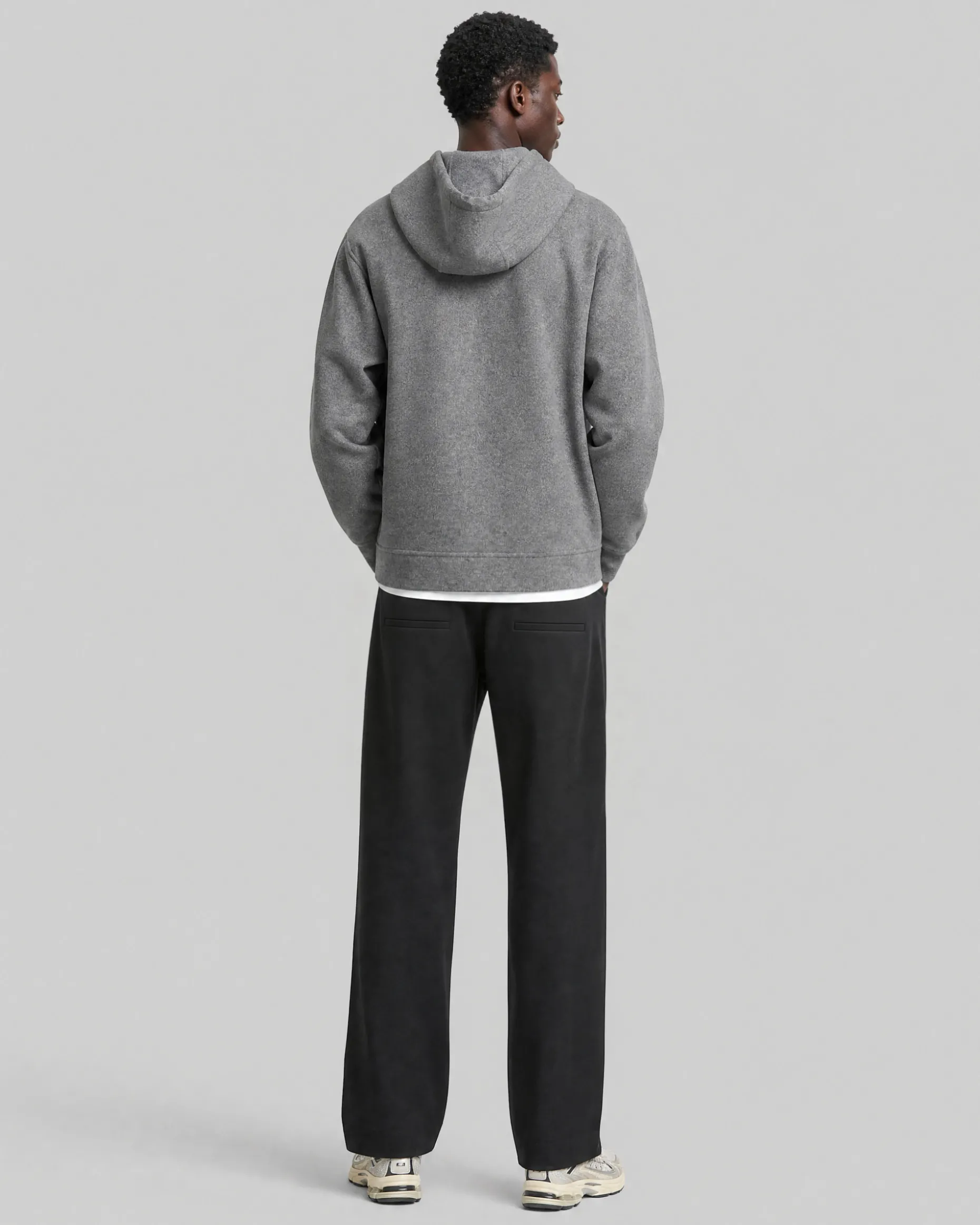 Blouson double face à capuche gris