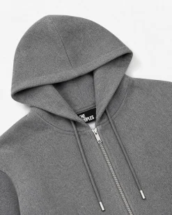 Blouson double face à capuche gris