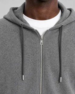 Blouson double face à capuche gris