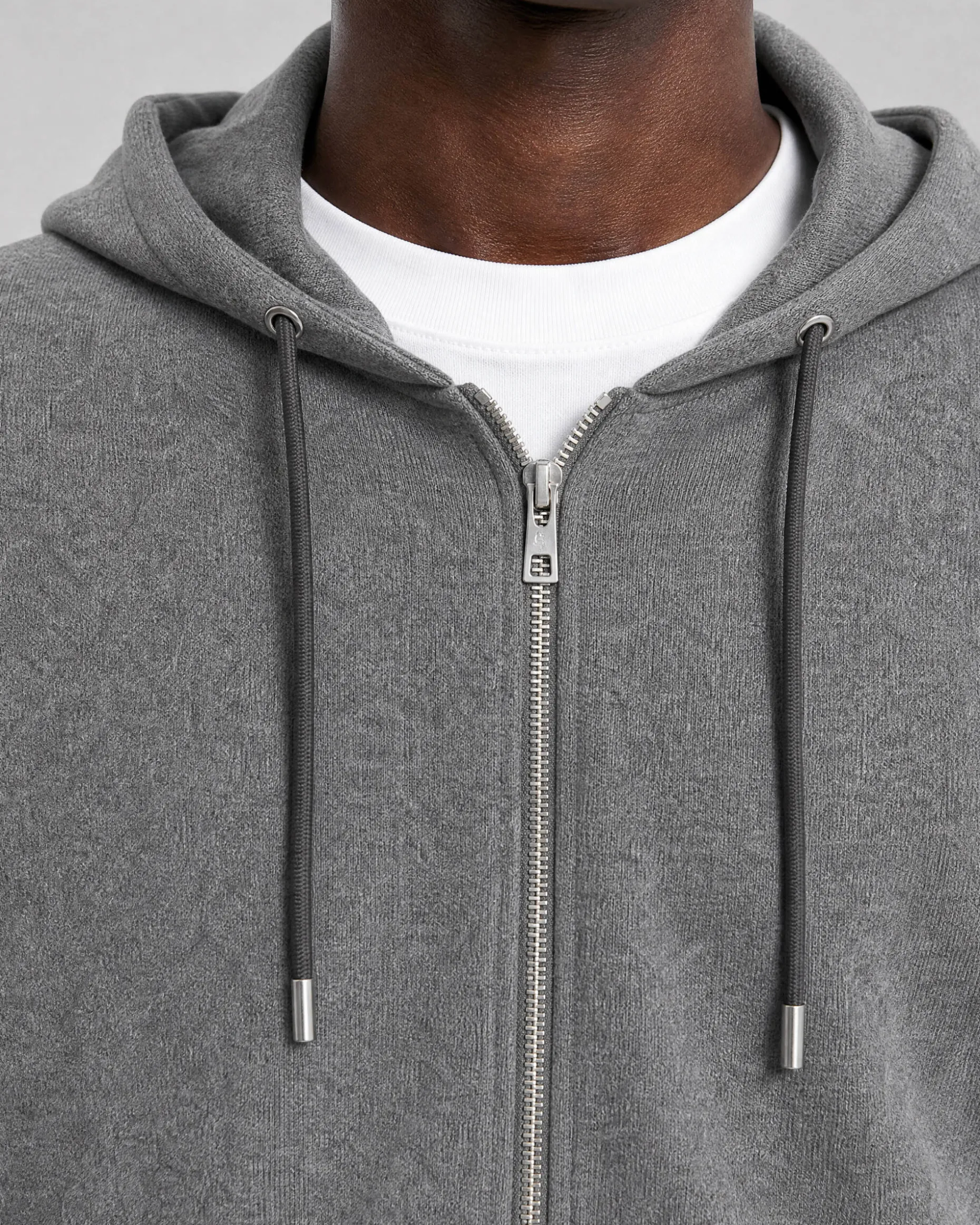 Blouson double face à capuche gris