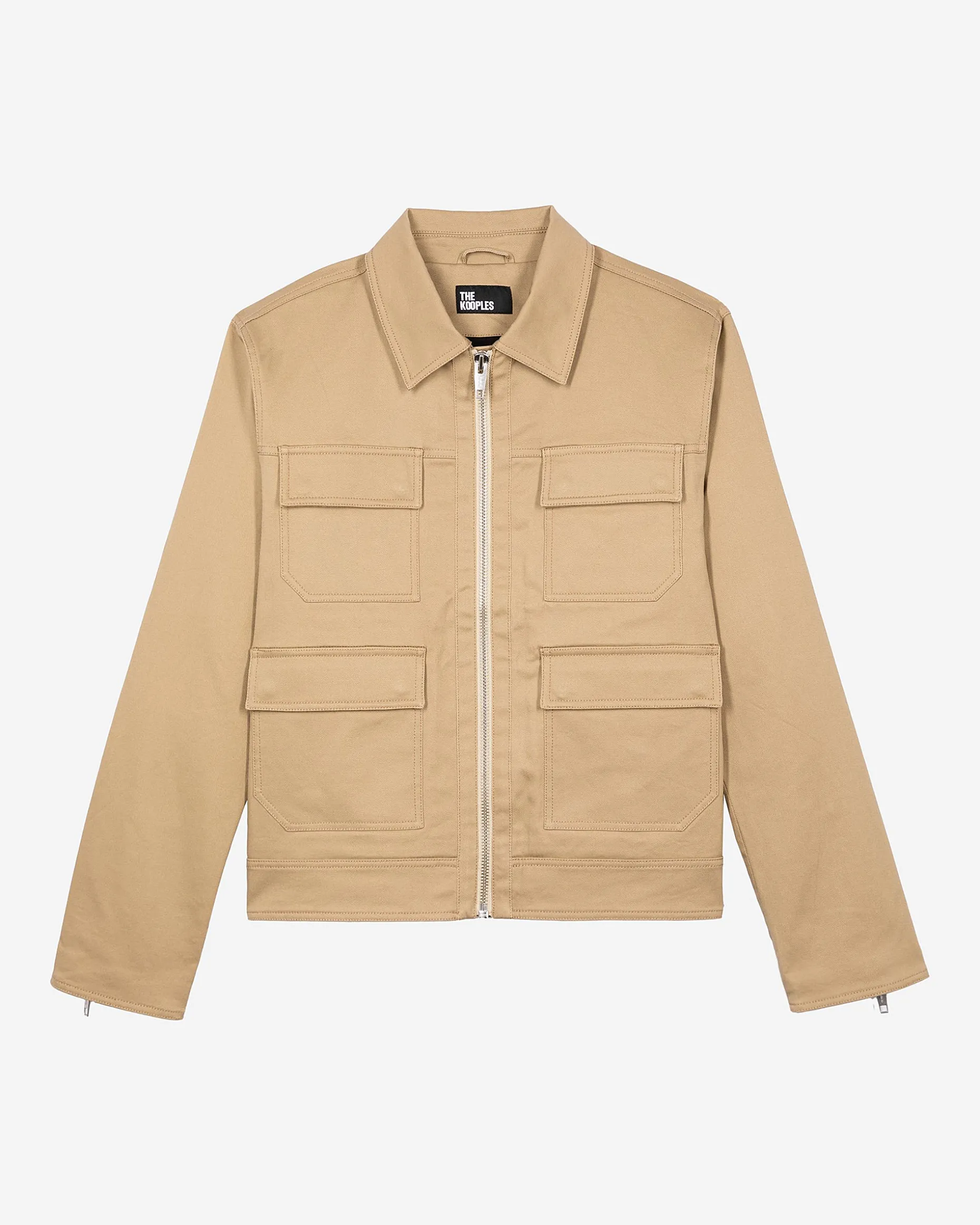 Blouson en coton beige