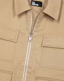 Blouson en coton beige