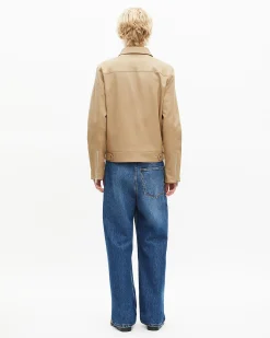 Blouson en coton beige
