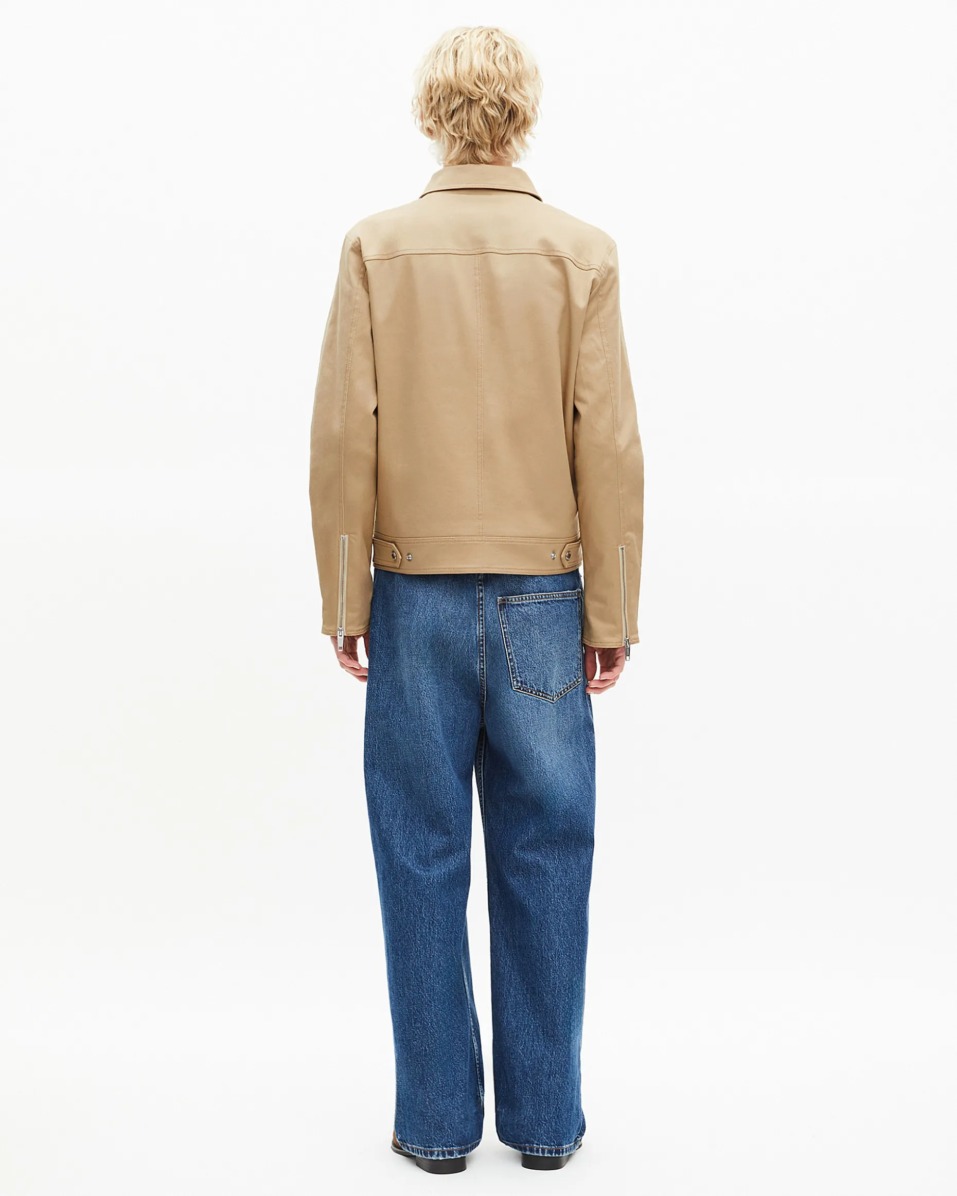 Blouson en coton beige