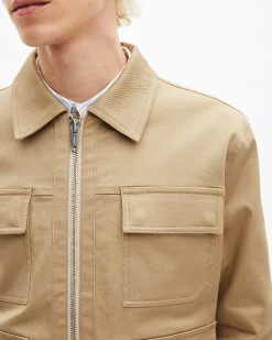 Blouson en coton beige