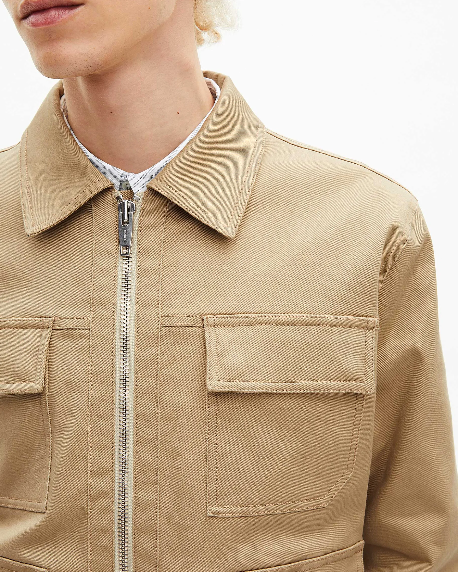 Blouson en coton beige