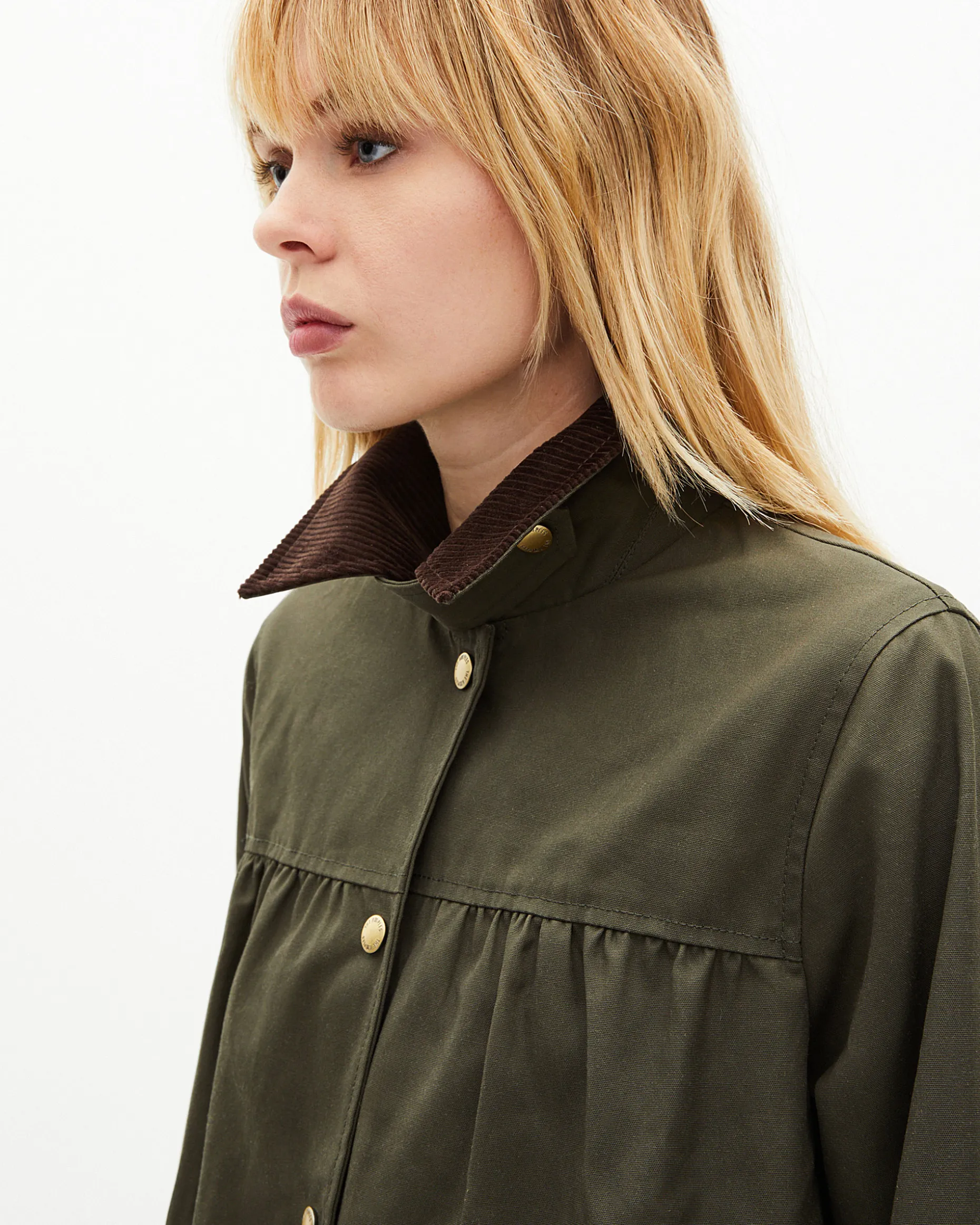Blouson en coton kaki