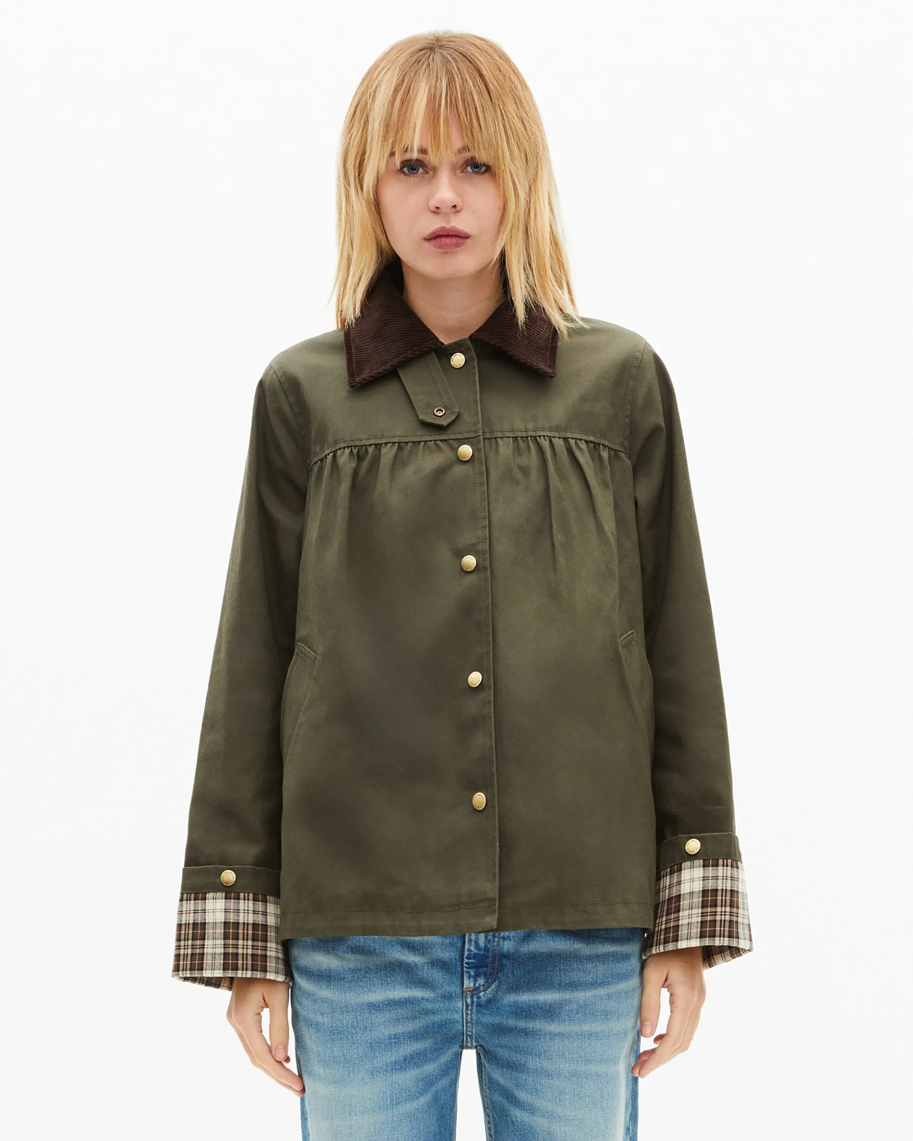 Blouson en coton kaki