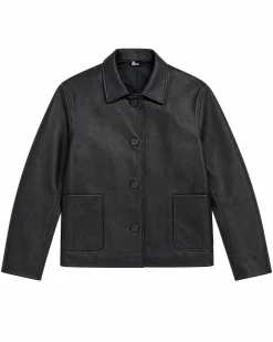 Blouson en cuir noir