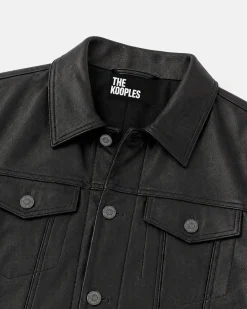 Blouson en cuir noir