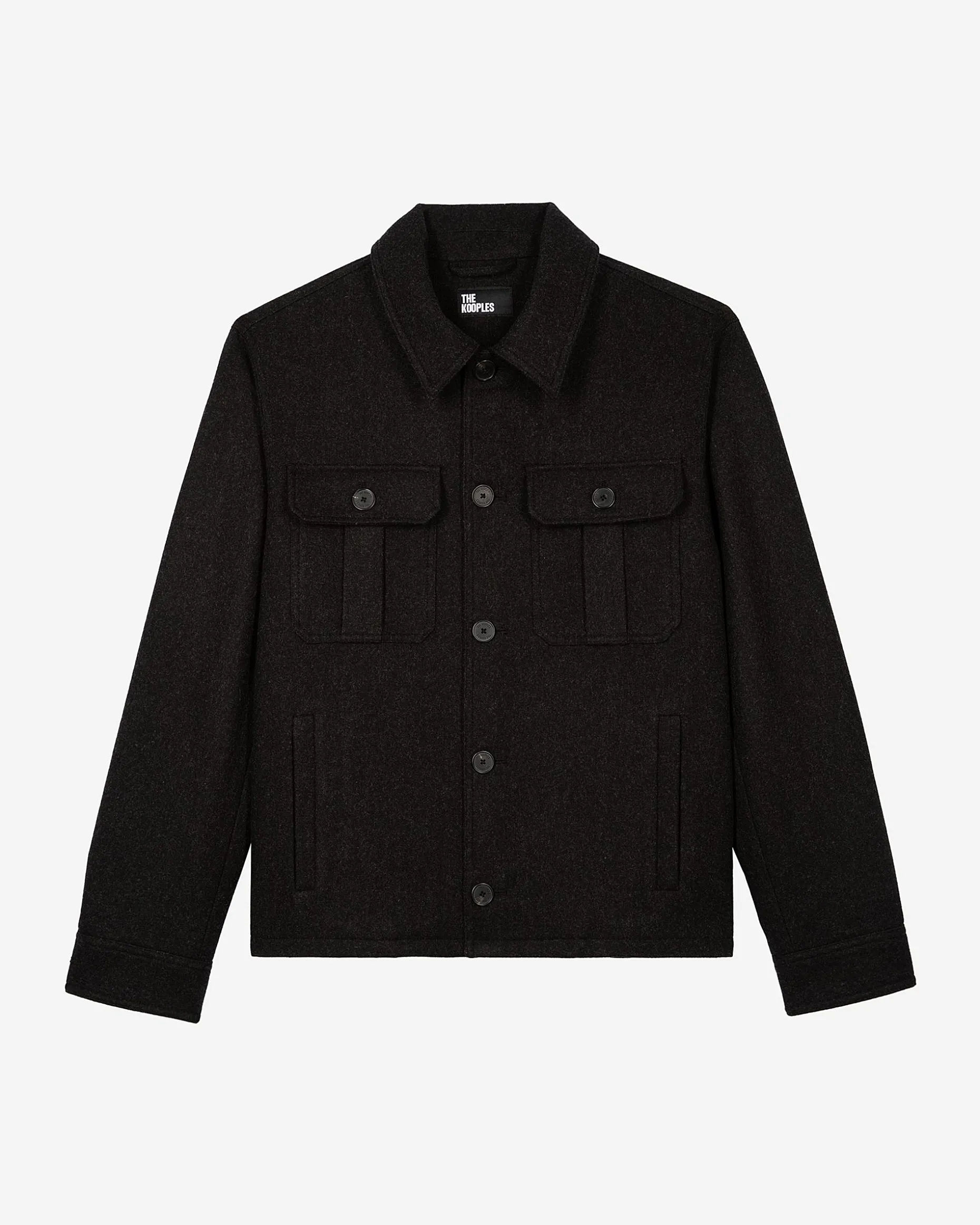 Blouson en laine gris
