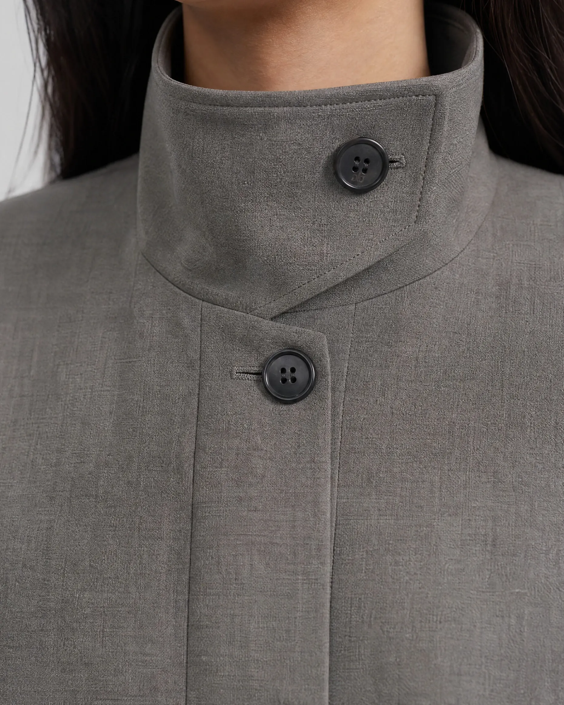 Blouson en laine mélangée beige