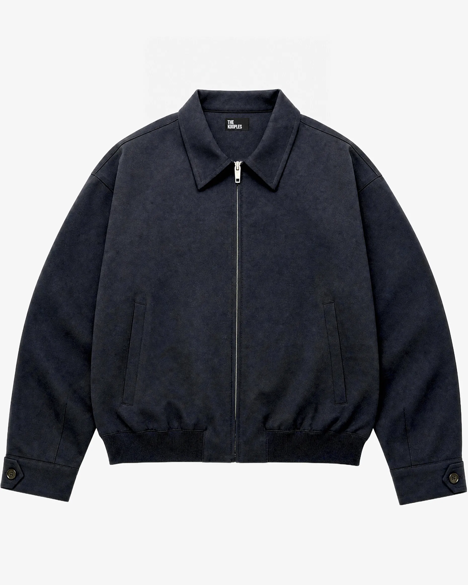 Blouson en laine mélangée noir