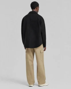 Blouson en laine noir