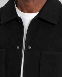 Blouson en laine noir