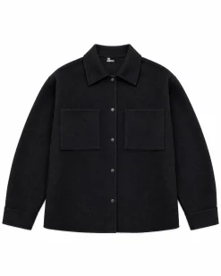 Blouson en laine noir