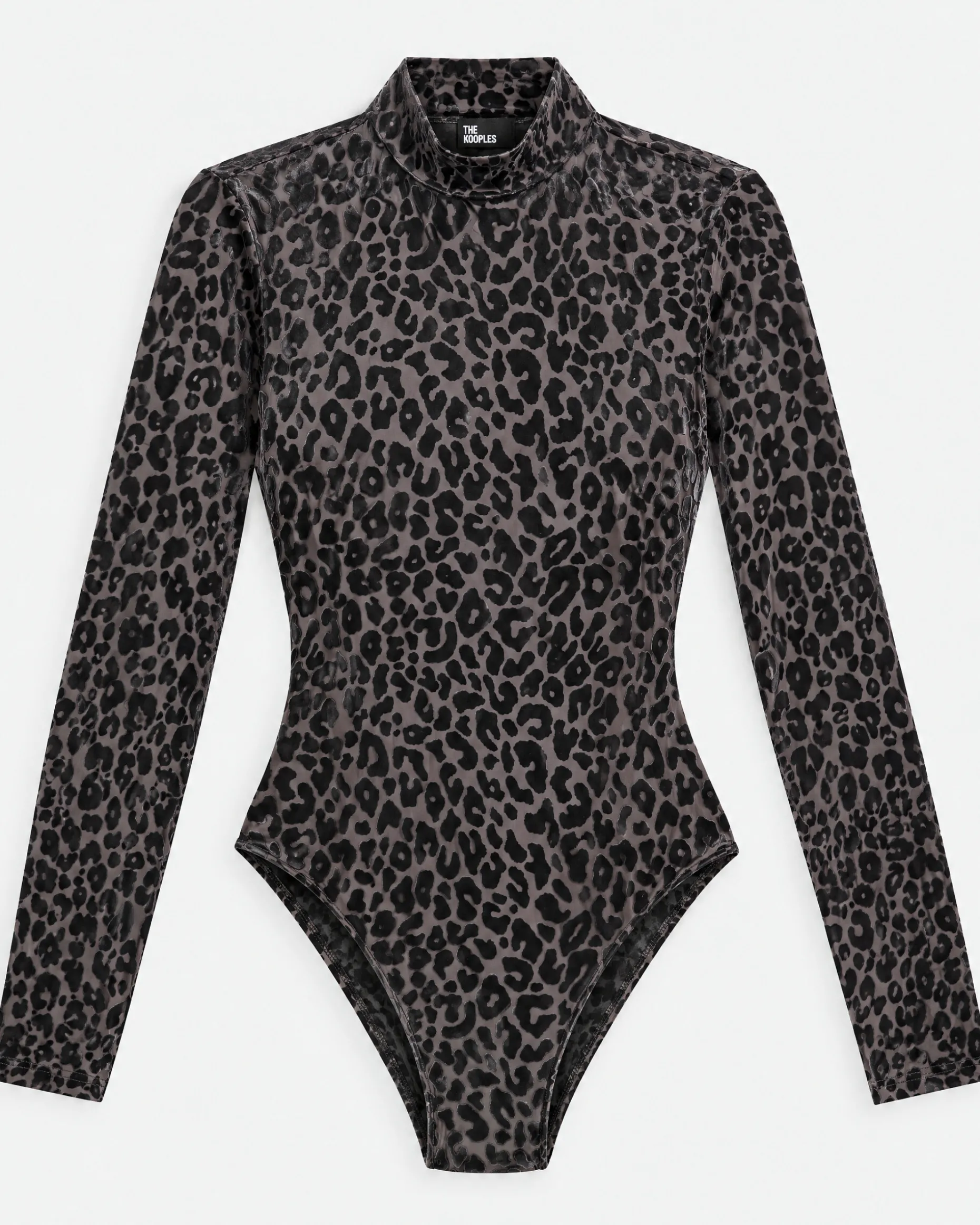Body floqué léopard noir