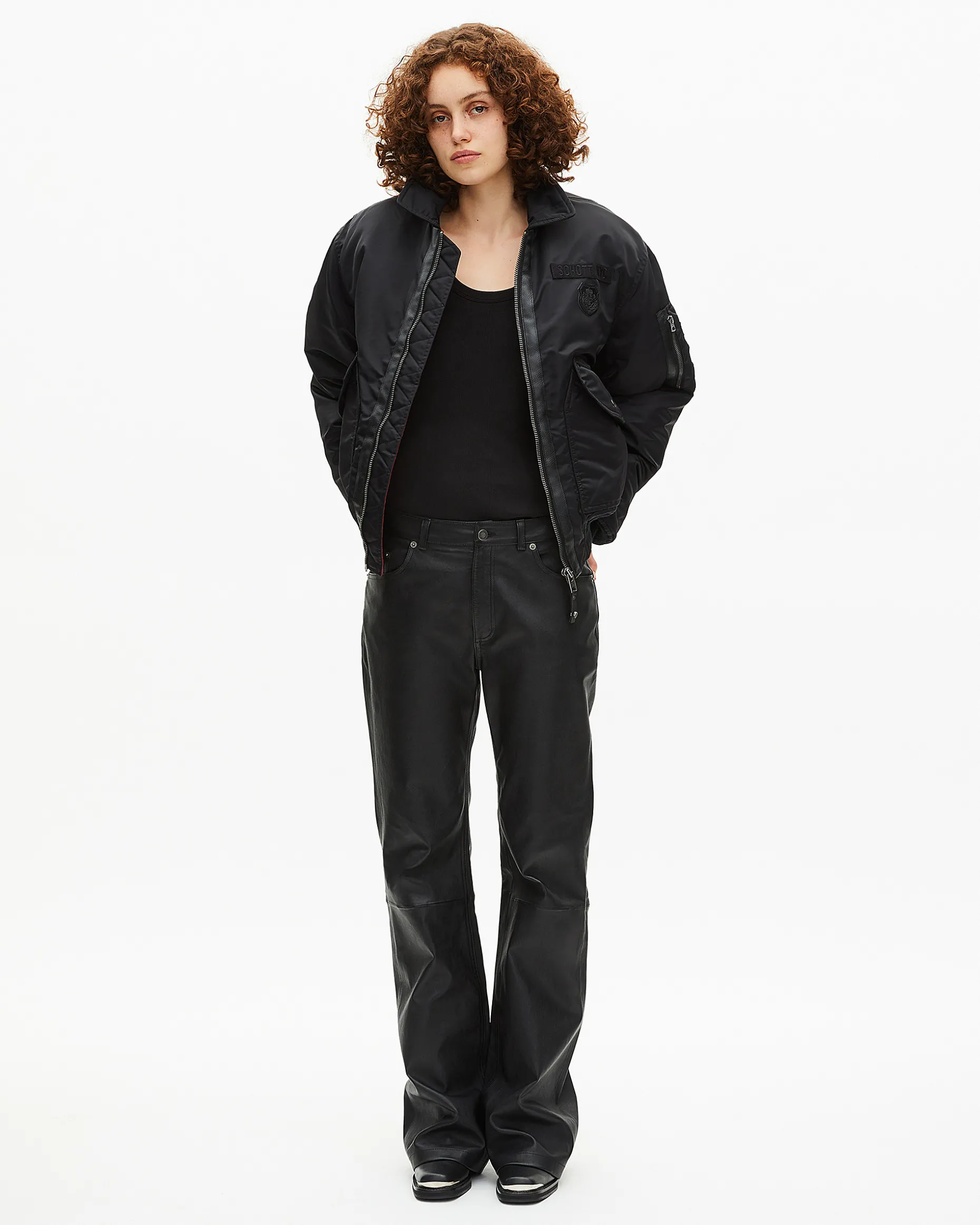 Bomber noir The Kooples x SCHOTT NYC