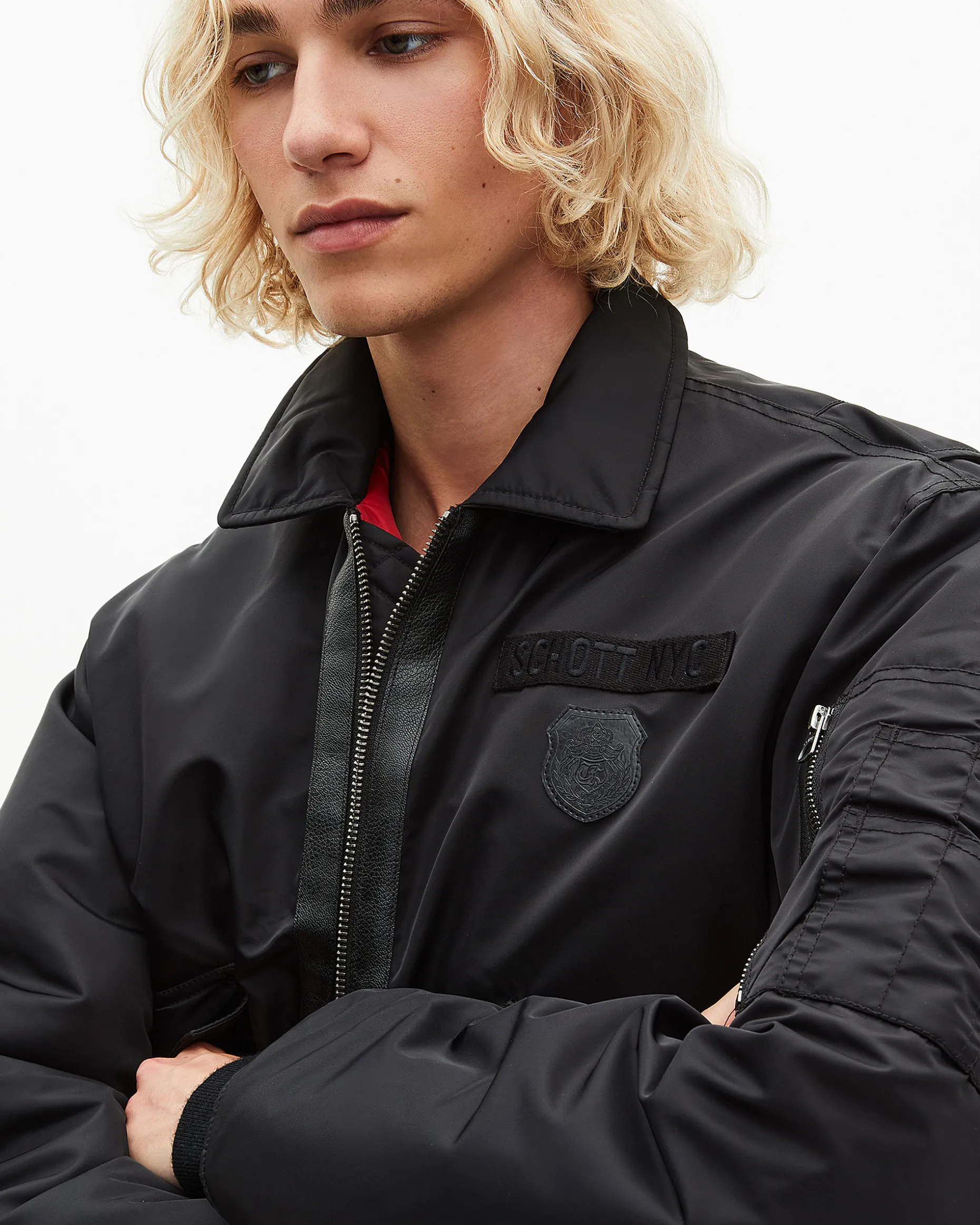Bomber noir The Kooples x SCHOTT NYC