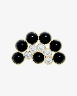 Boucles d'oreilles dorée et noire