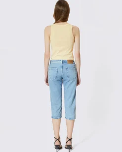 Capri en denim bleu