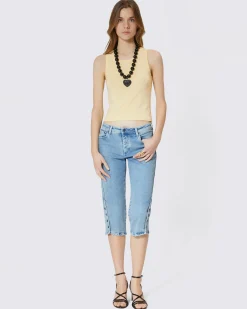 Capri en denim bleu