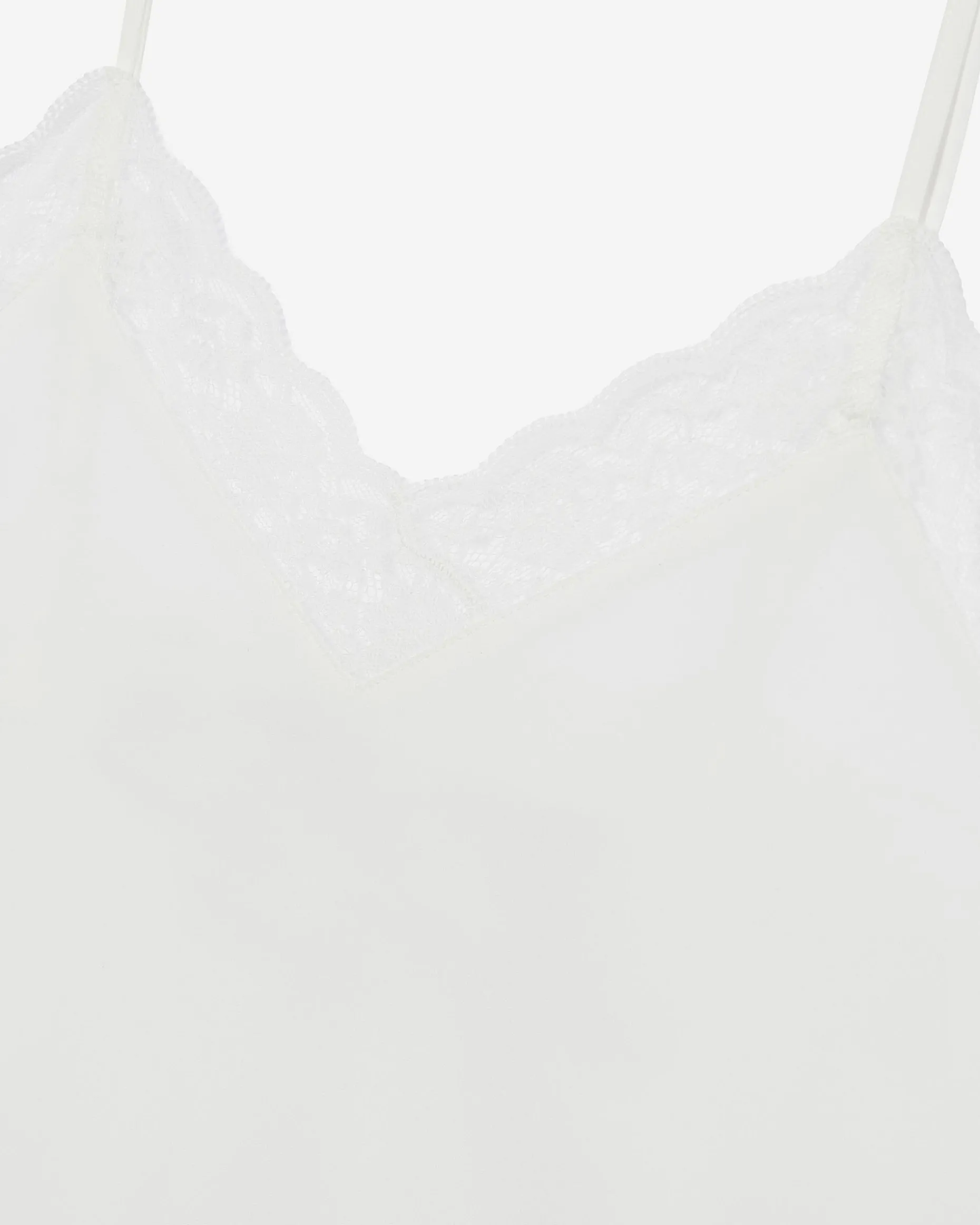 Caraco en soie et dentelle écru