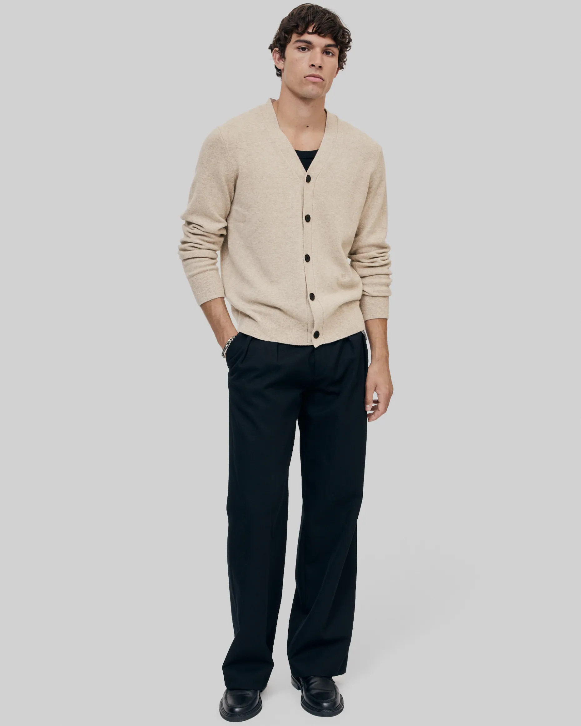 Cardigan en cachemire beige