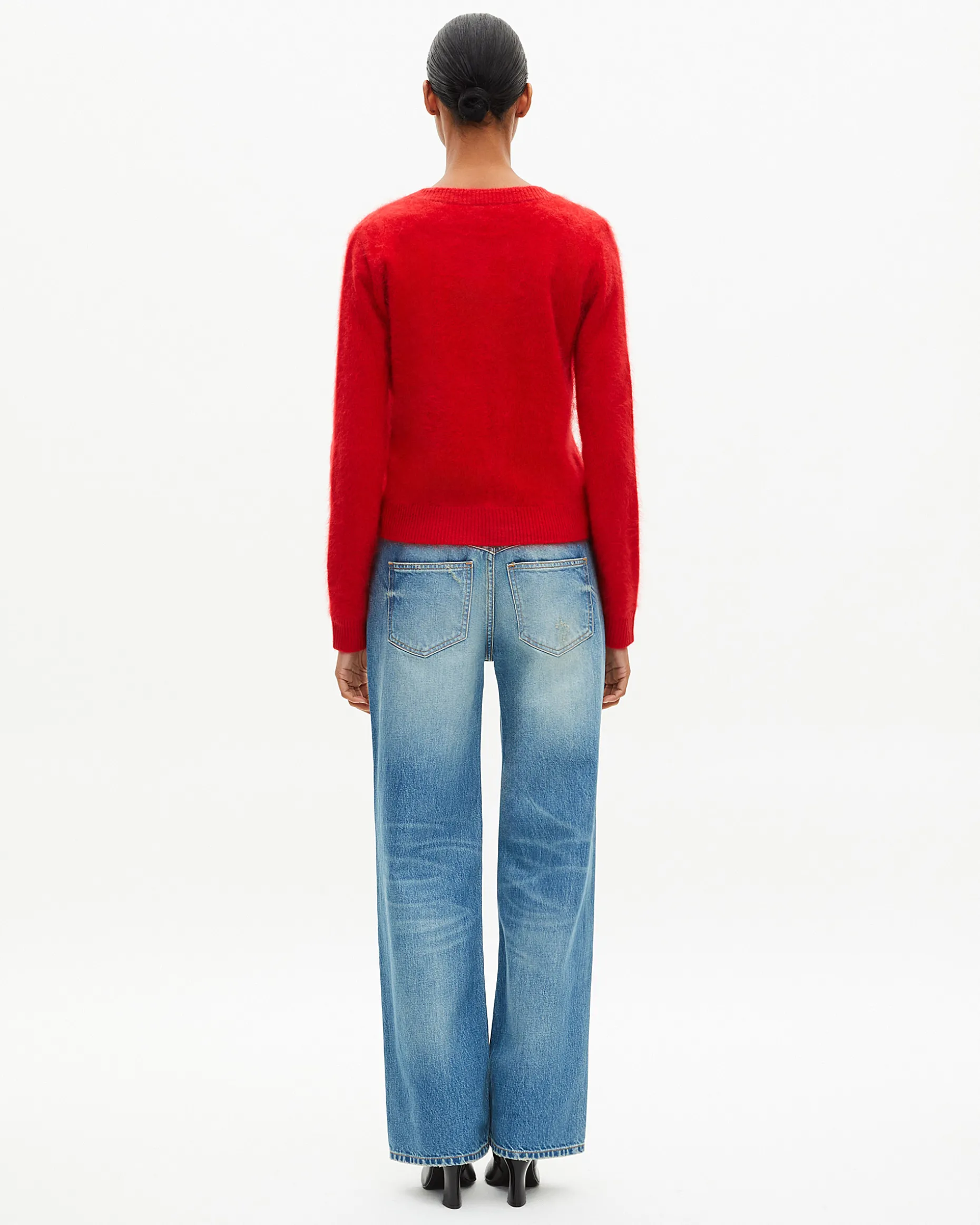 Cardigan en cachemire rouge