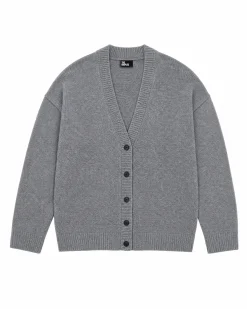 Cardigan en laine mérinos et cachemire gris