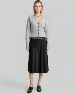 Cardigan en laine mérinos et cachemire bleu