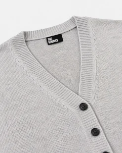 Cardigan en laine mérinos et cachemire bleu