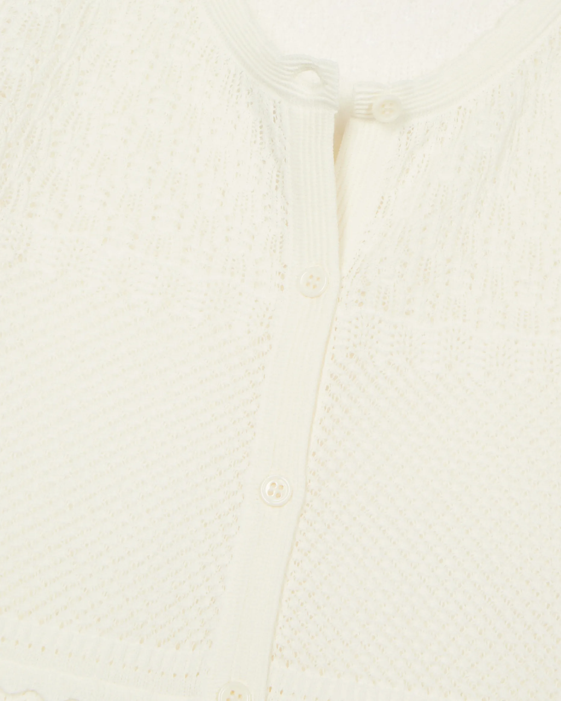 Cardigan en maille ajourée écru