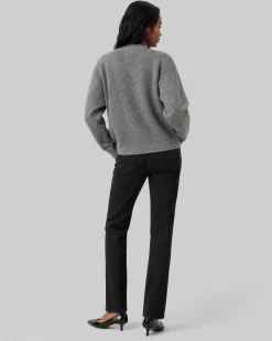 Cardigan en mohair mélangé gris