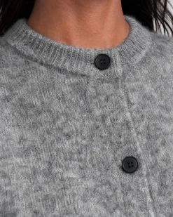 Cardigan en mohair mélangé gris