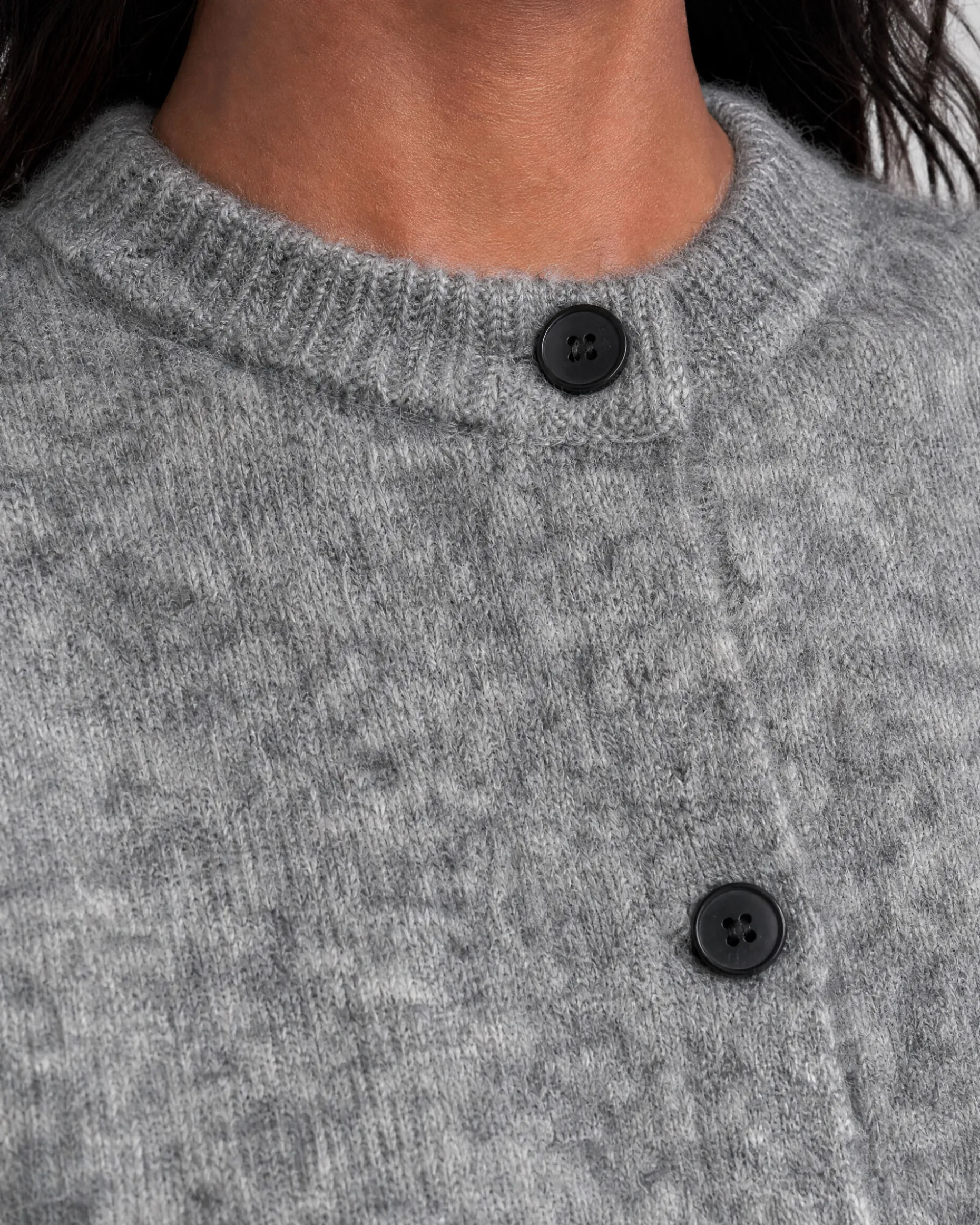 Cardigan en mohair mélangé gris