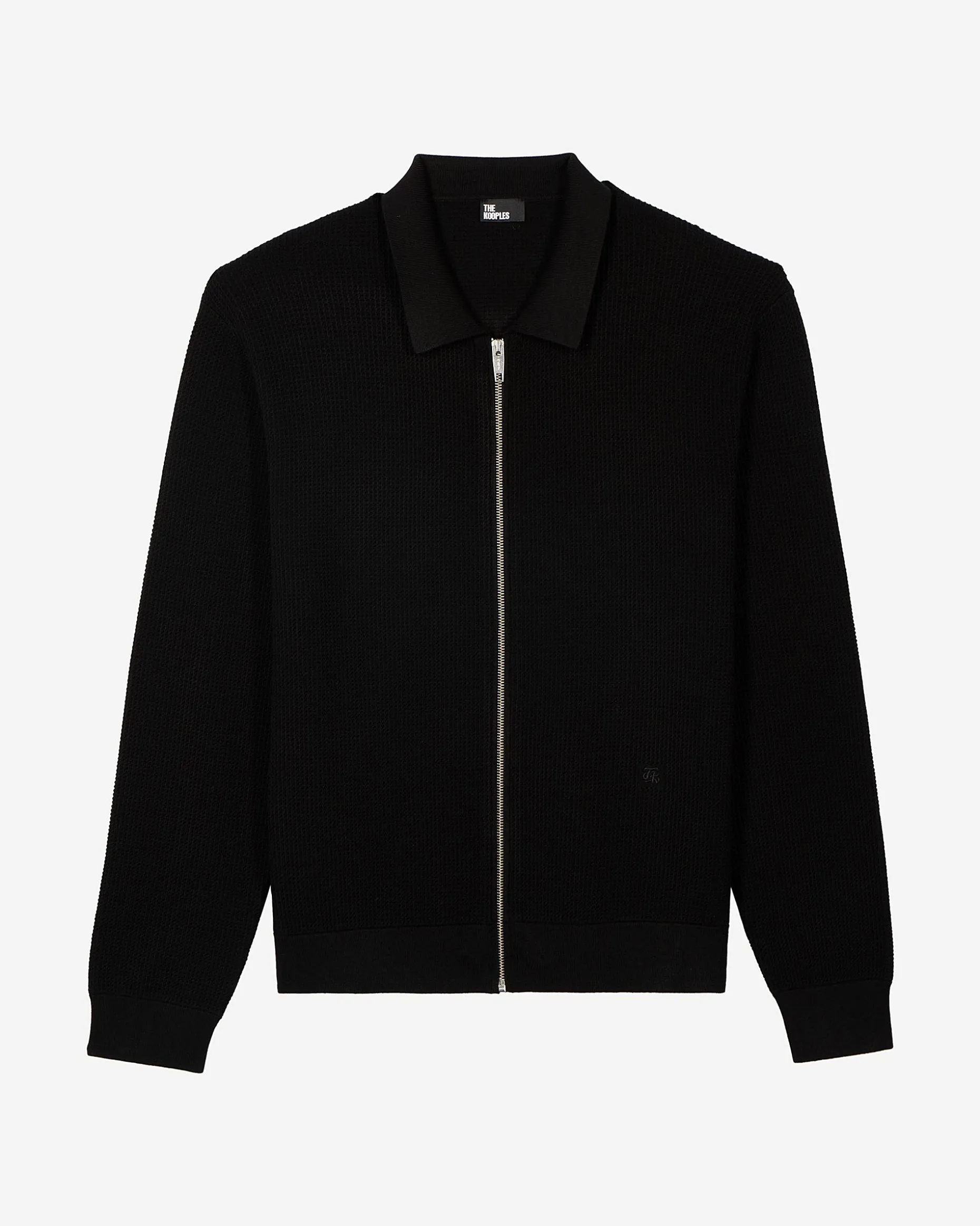 Cardigan en nid d'abeille noir